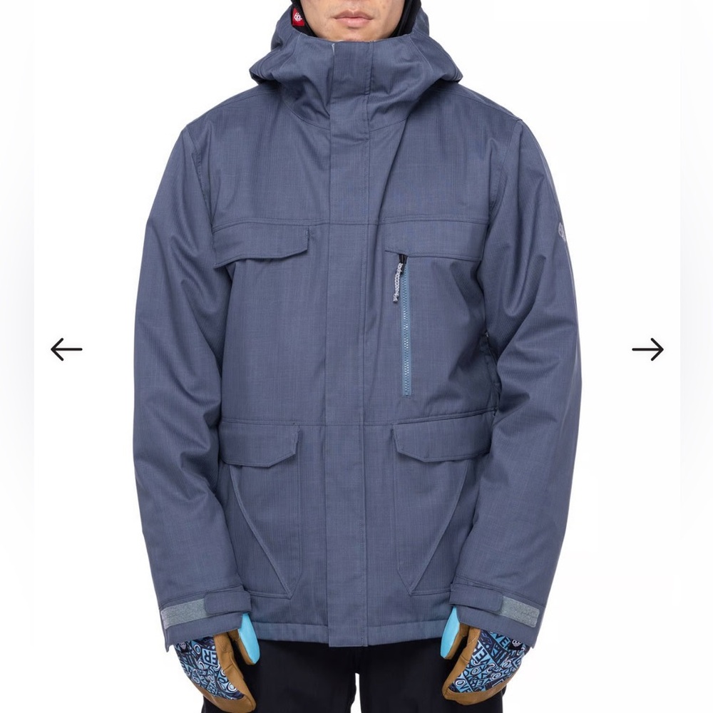 686 Men's Dark Teal Orion Blue InfiDry Snowboard Ski Jacket Size L